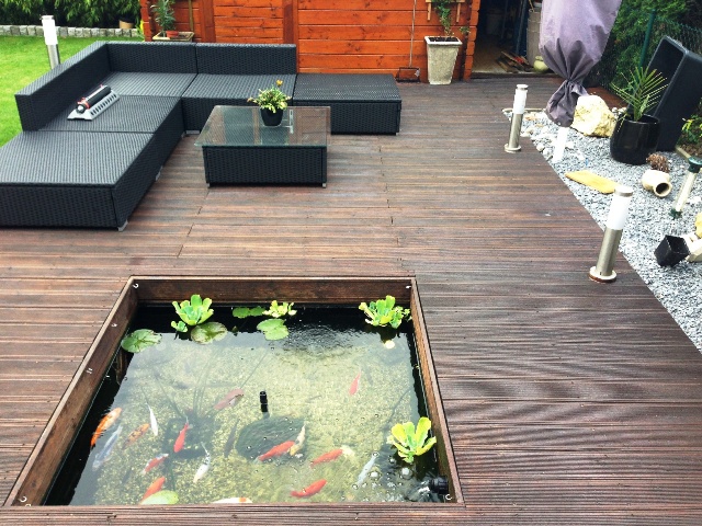 Bangkirai Terrasse mit Holz&ouml;l &ouml;len