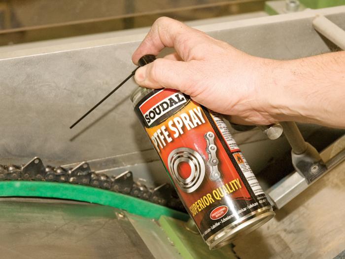 Soudal Teflonspray Anwendung