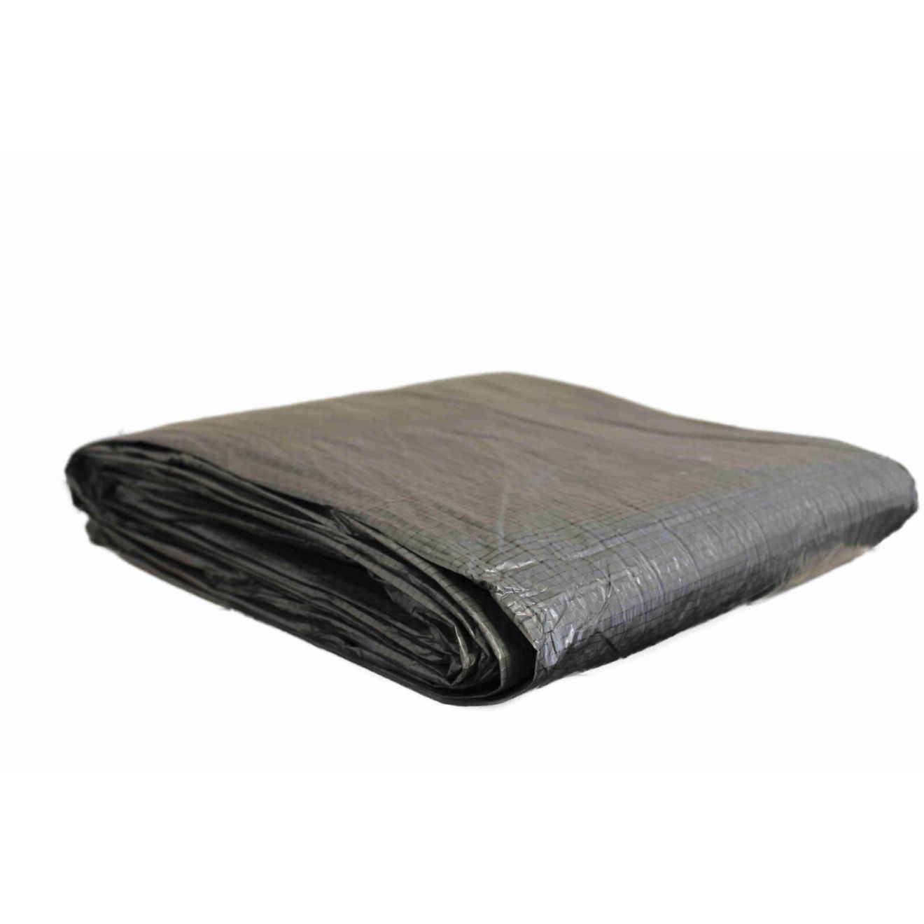 Adeckplane 70g/m² wasserdicht 1,5 x 4 m mit Ösen silber/schwarz