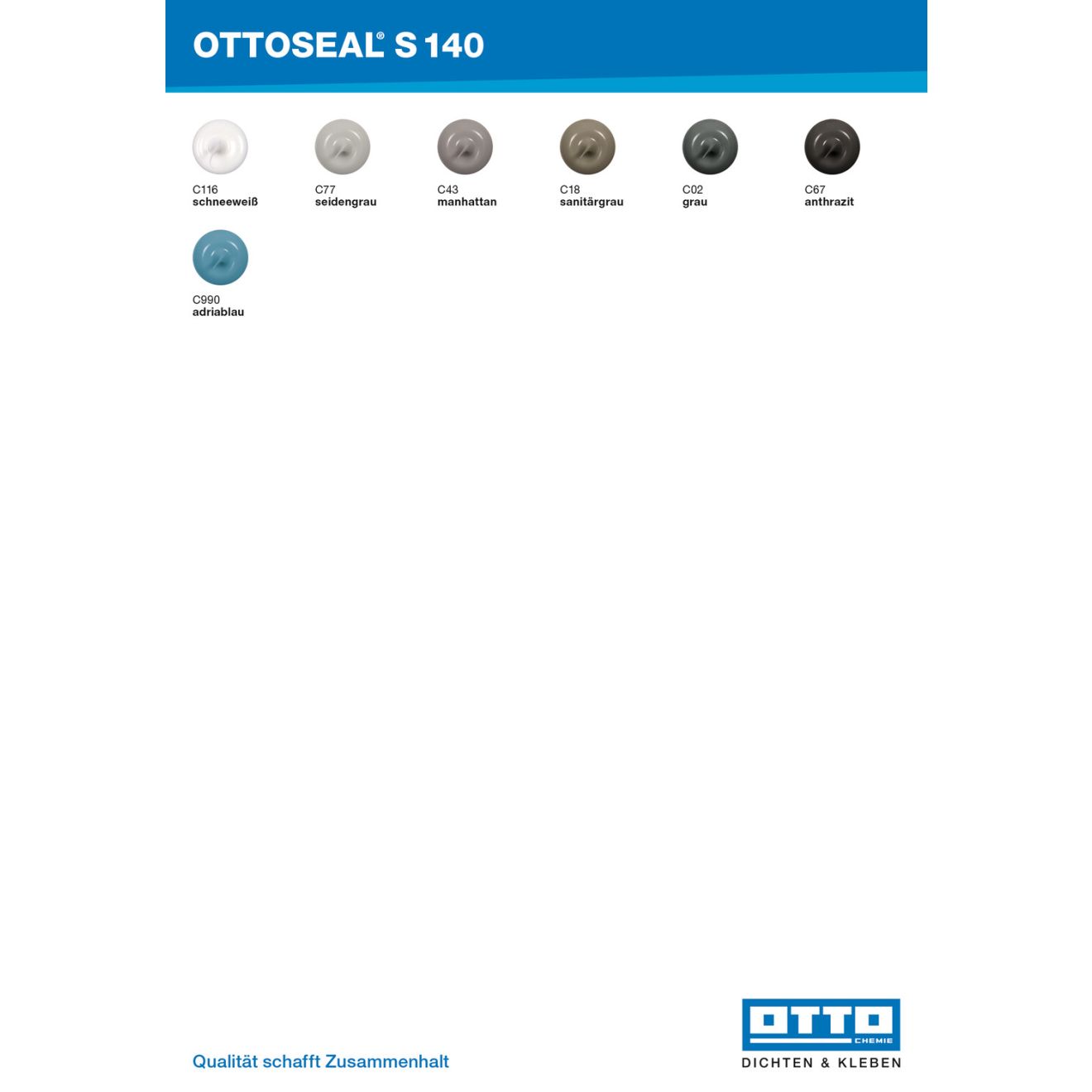 Ottoseal S140 Farbkarte