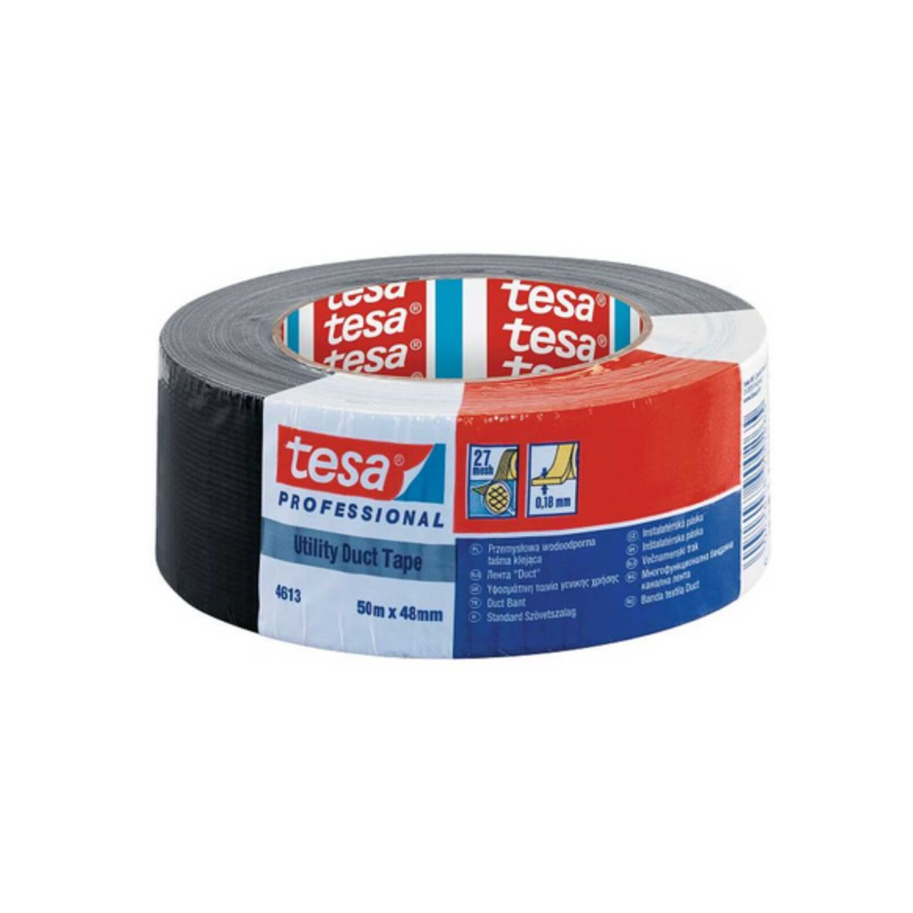 Tesa 4613 Gewebeband 48mmx50m Duct Tape Panzertape schwarz