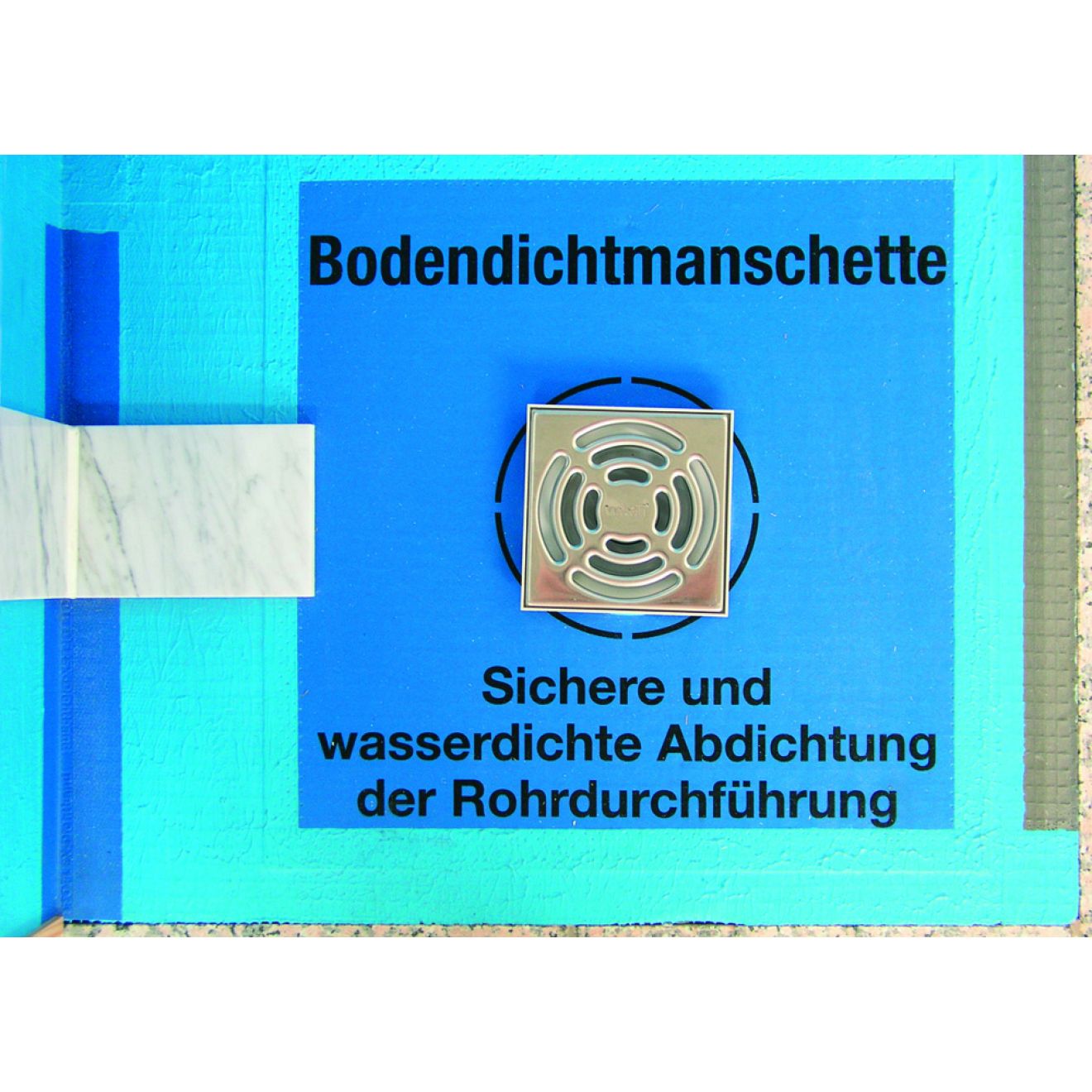 Rohrmanschette Dichtmanschette am Bodenablauf