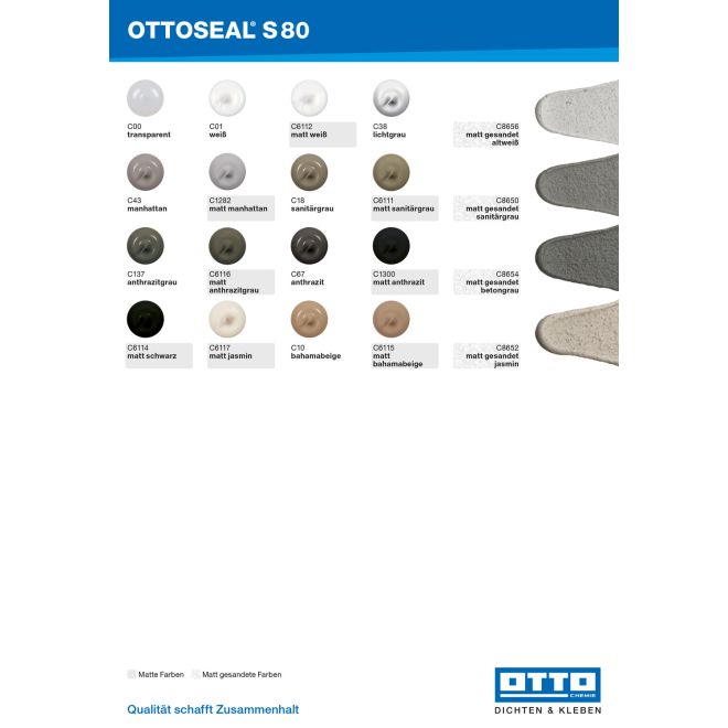 Ottoseal S80 Farbkarte
