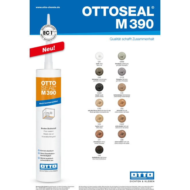 Ottoseal M390 Farbtafel