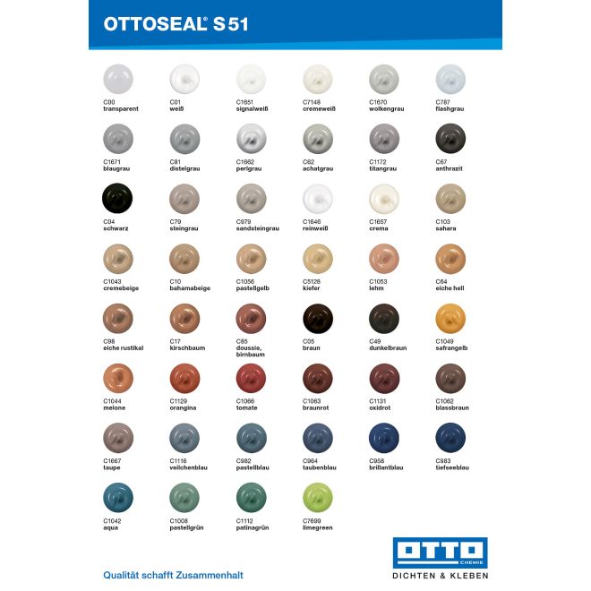 Ottoseal S51 Farbkarte