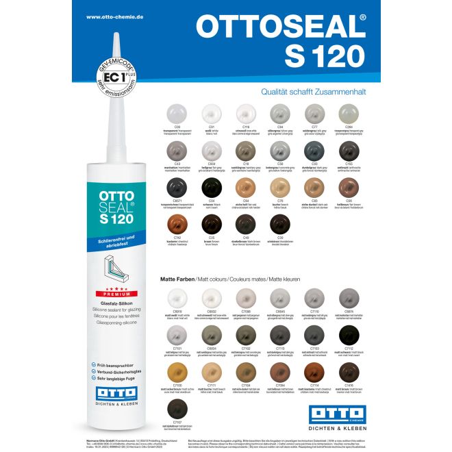 Ottoseal S120 Farbkarte