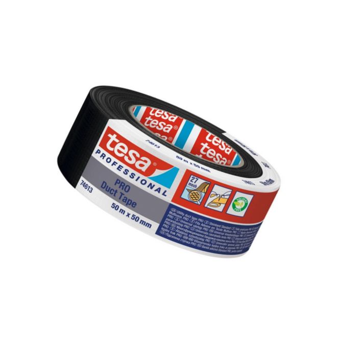 Tesa 74613 Duct Tape 48mmx50m Gewebeband Panzertape schwarz
