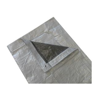 Adeckplane 70g/m² wasserdicht 1,5 x 4 m mit Ösen silber/schwarz