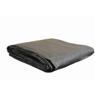 Adeckplane 70g/m² wasserdicht 1,5 x 4 m mit Ösen silber/schwarz