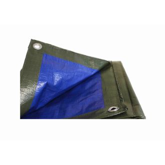 Gewebeplane 140g/m² Abdeckplane Schutzplane Ösenplane Plane grün/blau