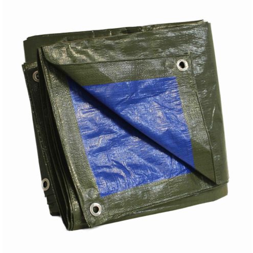 Gewebeplane 140g/m² Abdeckplane Schutzplane Ösenplane grün/blau